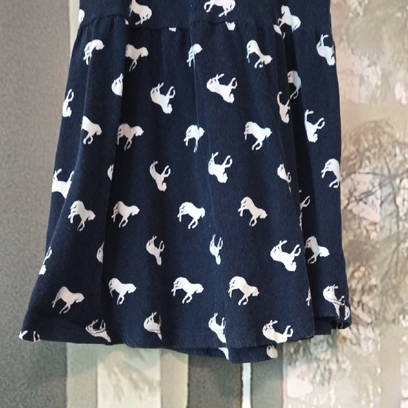 Kirra Navy Dress with White Animal Print - Picture 4 of 5